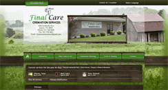 Desktop Screenshot of finalcarecremation.com